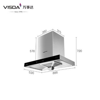 万事达（VISDA） 欧式顶吸式吸油烟机触控大吸力免拆洗CXW-245-v205