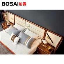 喔喔哒-BOSAI柏赛家具 初遇至品系列 乌金木床HW-01