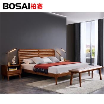 喔喔哒-BOSAI柏赛家具 初遇至品系列 乌金木床HW-02