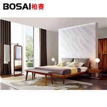 喔喔哒-BOSAI柏赛家具 初遇至品系列 乌金木床HW-06